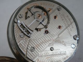 The Studebaker 329 South Bend - 21J adjusted neat damaskeened 18s pocket watch 7