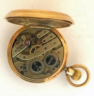 Louis JACOT Solid 14K Gold Swiss Pocket Watch circa 1920 - Hunter Case 7
