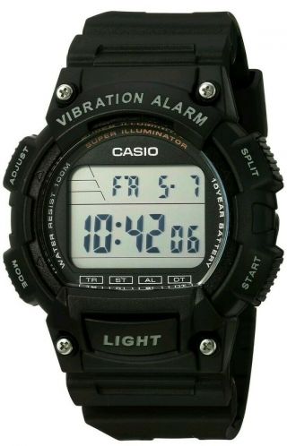 Casio W736h - 1av Digital Watch,  Countdown Timer,  Stopwatch,  Vibrating Alarm
