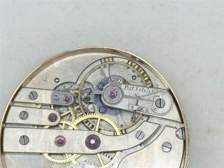 Very Rare 41mm Patek Philippe Nickel Pocket Watch Movement & Dial,  Running