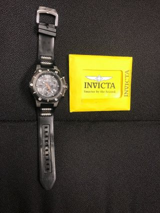 Invicta Mens Pro Diver Stainless Steel Chronograph Black Dial 19526 Silicone