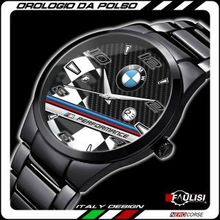 Orologio Da Polso Bmw Racing M Performance Sport Watch Black Stainless Acciaio S