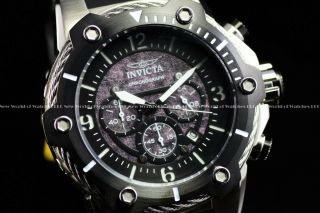 Invicta Men 52mm Bolt Chron Silver Black/dark Coffee Polyurethane Strap Watch