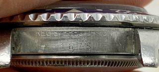Vintage Rolex GMT - Master Wristwatch Ref.  1675 Steel Great Patina NR 10