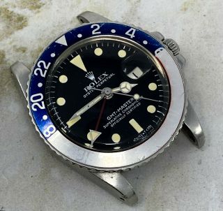 Vintage Rolex GMT - Master Wristwatch Ref.  1675 Steel Great Patina NR 3