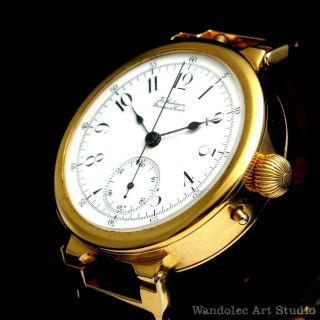 Audemars Vintage Mens Wristwatch Minute Repeater Chronograph Men 
