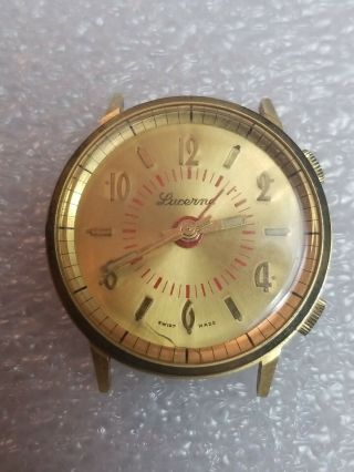 Vintage Mens Lucerne Alarm Wristwatch Watch