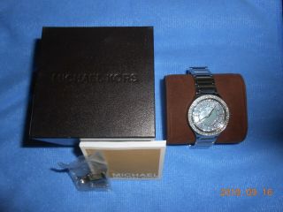 Michael Kors Mk3395 Ritz Silver Tone Chronograph Mop Watch Orig.  Box Running