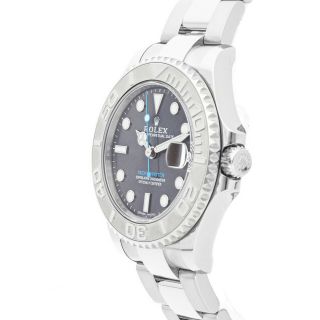 Rolex Yacht - Master Auto 37mm Steel Platinum Mens Oyster Bracelet Watch 268622 2