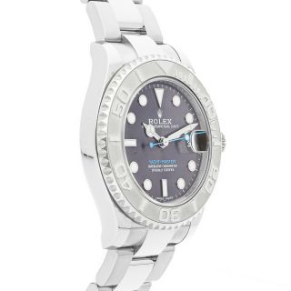 Rolex Yacht - Master Auto 37mm Steel Platinum Mens Oyster Bracelet Watch 268622 3