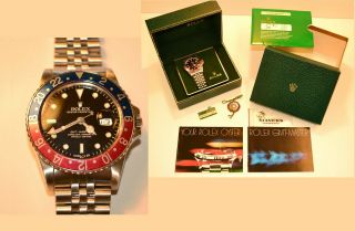Vintage 1984 Rolex Gmt - Master " Pepsi " 16750 - One Owner/ex Cond/orig Box,  Papers