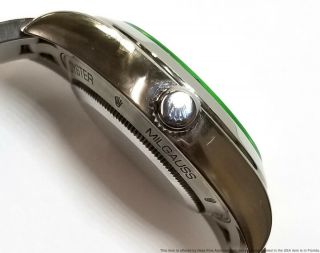 Rolex Milgauss 116400 Green Bezel Orange Hand Stainless Steel Watch 5