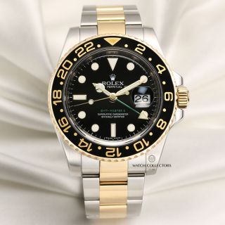 Rolex Gmt - Master Ii 116713 Ln Stainless Steel & 18k Yellow Gold