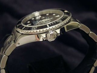 Rolex Submariner Date Stainless Steel Watch Black Dial Bezel Mens Sub 16610 3