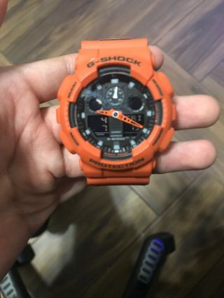 Casio G - Shock Ga100l - 4a With Black Dial Wrist Watch For Men