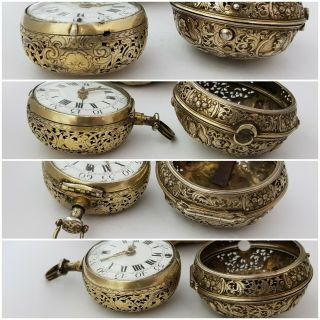 Quarter repeater verge fusee pair case pocket watch 3
