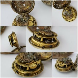 Quarter repeater verge fusee pair case pocket watch 5
