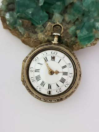 Quarter repeater verge fusee pair case pocket watch 7