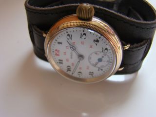 Rare WW1 Rolex 1915 Solid Gold Military Officer’s Trench watch First Oyster 7