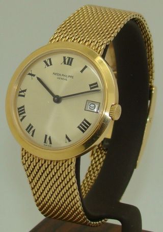 Vintage 35mm Patek Philippe Ref.  3565/1 Calatrava 18k Gold Automatic Watch C.  