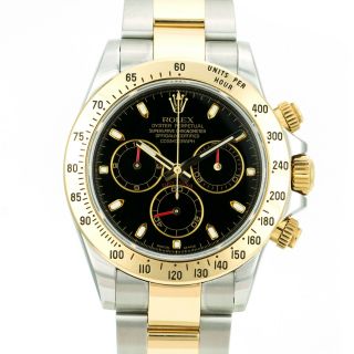 Rolex Mens Watch 40mm Cosmograph Daytona 116503 Gold And Steel Black Dial