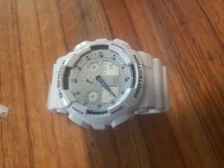 Casio G - Shock Ga100a - 7a Wrist Watch For Men.  Has Some Wear On Bezel.