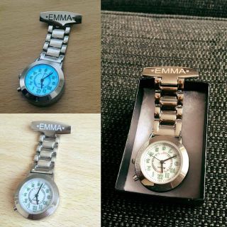 Personalised Engraved Chrome Nurse / Carers Fob Watch - P&p