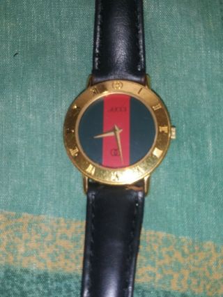 Vintage Gucci 3000l.  Red Green Parts Repair Watch