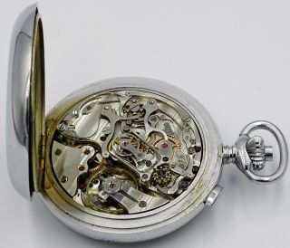 Vintage Heuer Chronograph Rattrapante Split Second cal.  Valjoux 76R pocket watch 10