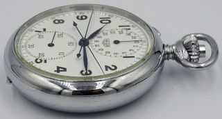 Vintage Heuer Chronograph Rattrapante Split Second cal.  Valjoux 76R pocket watch 6