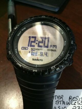 Suunto Core Black Watch W/ Altimeter/barometer/compass Battery