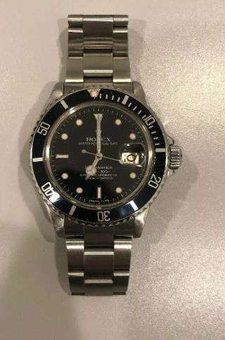 Rolex Submariner Auto 40mm Steel Mens Oyster Bracelet Watch Date 16800 2