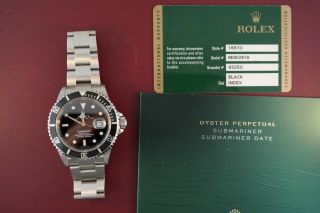 Men ' s Rolex Submariner Date 16610T Stainless Steel Oyster with Papers Year 2008 9