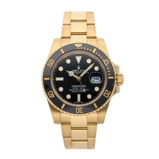 Rolex Submariner Auto 40mm Yellow Gold Mens Oyster Bracelet Watch Date 116618ln