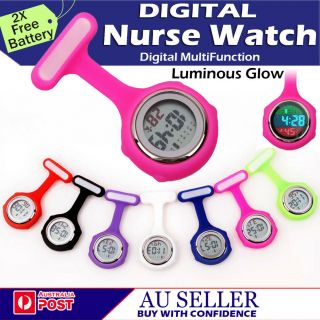 Electric Digital Multi - Function Medical Nurse Brooch Pendant Pocket Fob Watch