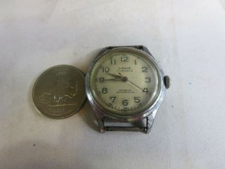 Vintage Louis 17 Jewel Incabloc Mens Military Winding Watch Repair RP11 5