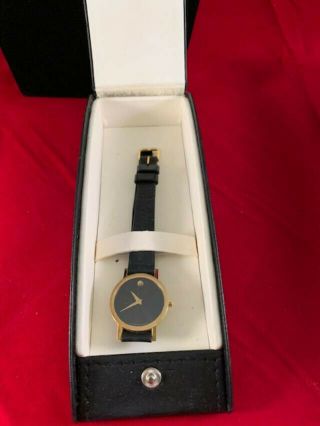Movado Museum Ladies Swiss Quartz watch w/black band,  900570 (Second) 2