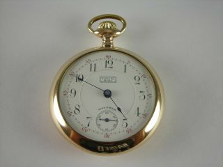 Antique Rare 18s Waltham Santa Fe Route 17 Ruby Jewel Pocket Watch.  Made 1898