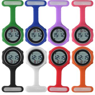 Colorful Multi - Functions Digital Silicone Boxed Rubber Nurse Watch Fob Watch Uk