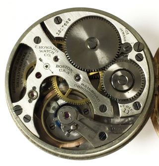 E.  Howard 1317689 Railroad Chronometer Pocket Watch 21 Jewels U.  S.  A.  Series 11 10
