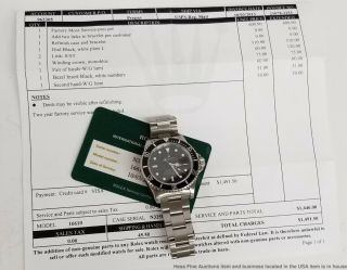 Vintage Rolex Submariner 16610 Mens Black Dial Watch w Service Box Paper 3