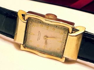 Vintage - Rare 1930 Waltham (l - 6.  5 Model) 665 - Cal.  10k Rgp Bezel Mens Watch