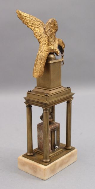 Antique Dore Gilt Bronze Eagle & Roman Bust,  Pocket Watch Holder & Thermometer 8