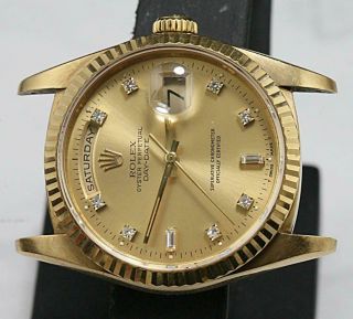 SWISS MADE ROLEX Presidental Day - date 18238 18K Double QS Factory Diamond Dial 11