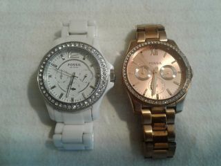 Two Women Fossil Watches Both In