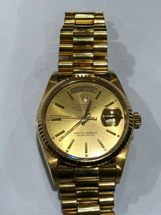 Rolex President 36mm Watch 18038 18k Yellow Gold,  Rolex Band 2