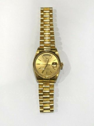 Rolex President 36mm Watch 18038 18k Yellow Gold,  Rolex Band 3