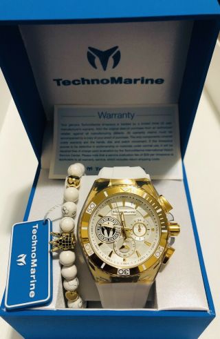 TechnoMarine 46mm Cruise California Quartz Chronograph Watch w/ Douvei Bracelet 2