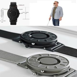 Wrist Watch For Blind Person Magnetic Ball Stainless Steel Man Touch Wach