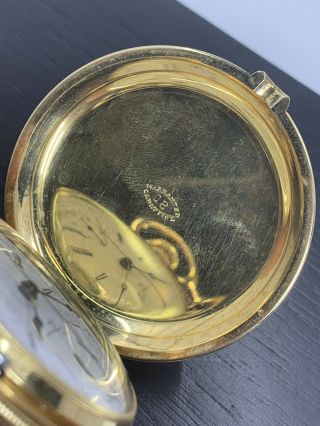 Ed.  Perregaux Locle Split Second Chronograph 18k Gold Pocket Watch 161 Grams 2